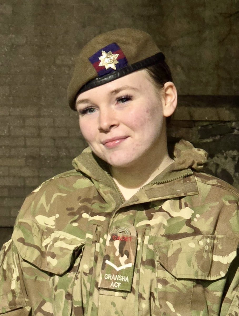 We are deeply saddened by the passing of Army Cadet Jaidyn Rice (Clarke) of Gransha Detachment, 2nd (NI) Bn ACF. 

Jaidyn will be remembered for her leadership, humour, and dedication. 

Our thoughts are with her family, friends, and all who knew her. 

Rest in peace, Jaidyn.