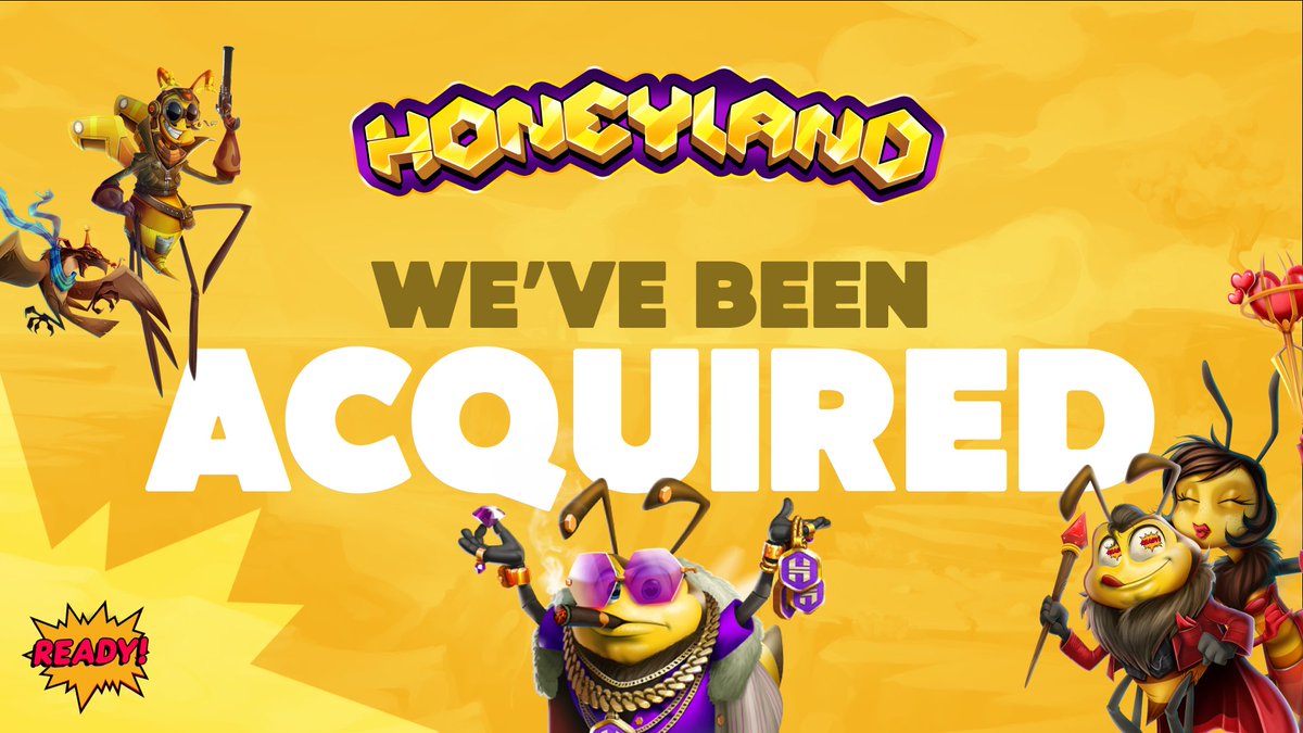 Honeyland (๐ฅ, ๐) (@playhoneyland) on Twitter photo WE'VE BEEN ACQUIRED! ๐
Honeyland has officially been acquired by <a href="/BRAVOREADYGAMES/">READY! ๐ฅ</a> ๐
What does this mean? ๐งต๐ WE'VE BEEN ACQUIRED! ๐
Honeyland has officially been acquired by <a href="/BRAVOREADYGAMES/">READY! ๐ฅ</a> ๐
What does this mean? ๐งต๐