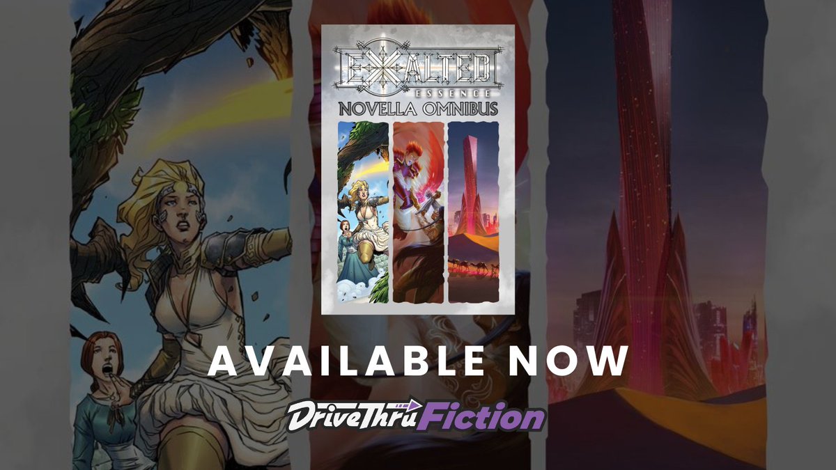 DriveThruFiction (@drivethrufic) on Twitter photo The Exalted Essence: Novella Omnibus is available now from <a href="/TheOnyxPath/">Onyx Path Publishing</a>
Get it here: tinyurl.com/rxwcxz6h
Chosen by the gods, their power tempered only by human hearts, the Exalted are all that stand between Creation and the forces that would ruin the world.
#ttrpg #ebooks The Exalted Essence: Novella Omnibus is available now from <a href="/TheOnyxPath/">Onyx Path Publishing</a>
Get it here: tinyurl.com/rxwcxz6h
Chosen by the gods, their power tempered only by human hearts, the Exalted are all that stand between Creation and the forces that would ruin the world.
#ttrpg #ebooks