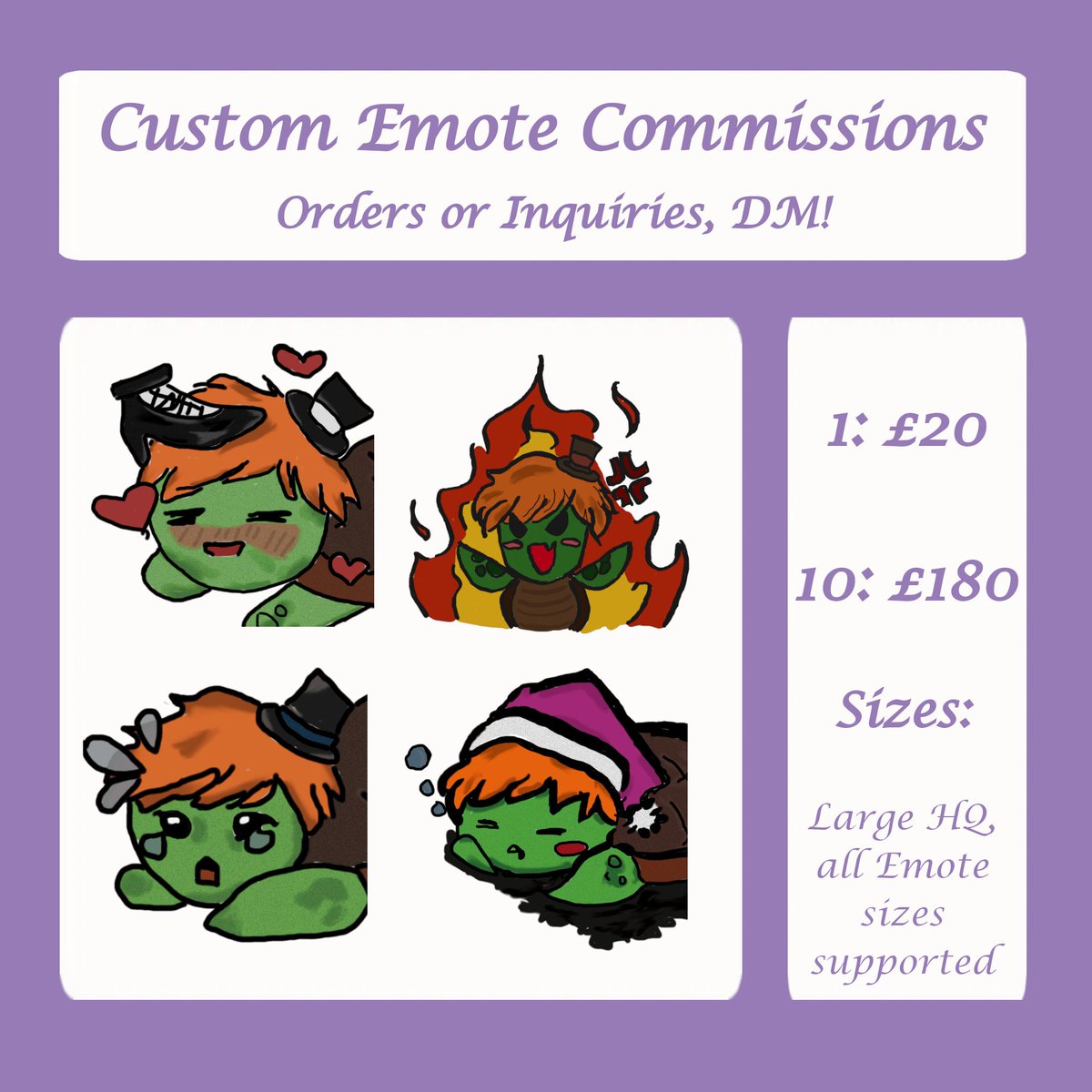 EMOTE COMMS!

Happy Thursday! My GF &amp; I are opening Emote Commissions! Want a cute emote in a colourful, Pop-Art Style, modelled below by our mascot Vertle? DM today! Humans &amp; nonhuman alike welcome!

#dnd #ttrpg #commissionsopen #commissions #emotes #emotescommission