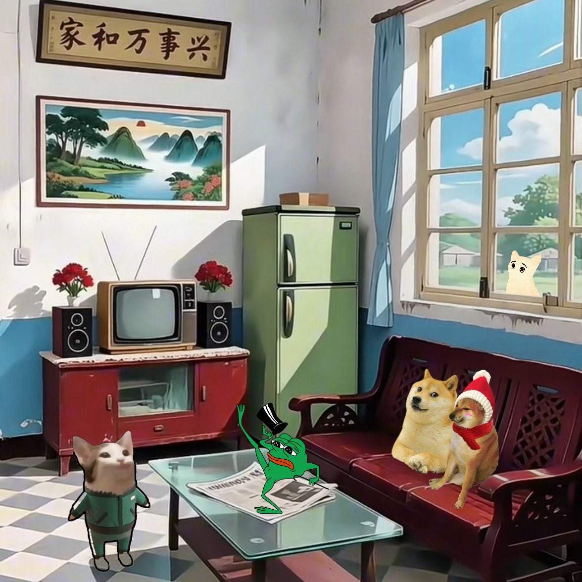 大乔🀄️Diana (@2024popcat) on Twitter photo 家和万事兴 家和万事兴