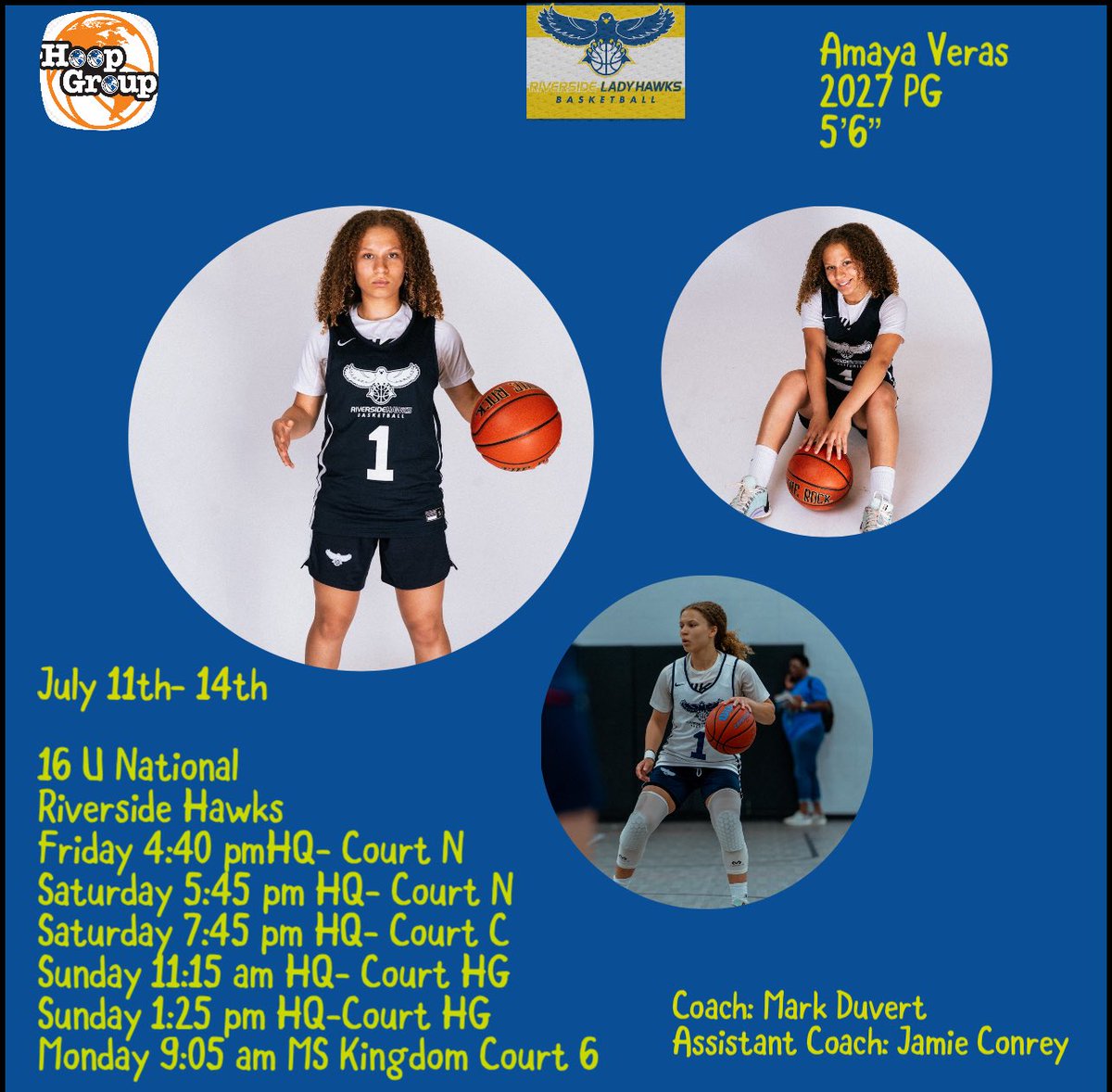 This is my schedule for this weekend! <a href="/RiversideHawksG/">Riverside Hawks Girls</a>