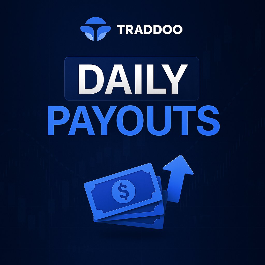Trade on your time and request daily payouts w/ Traddoo