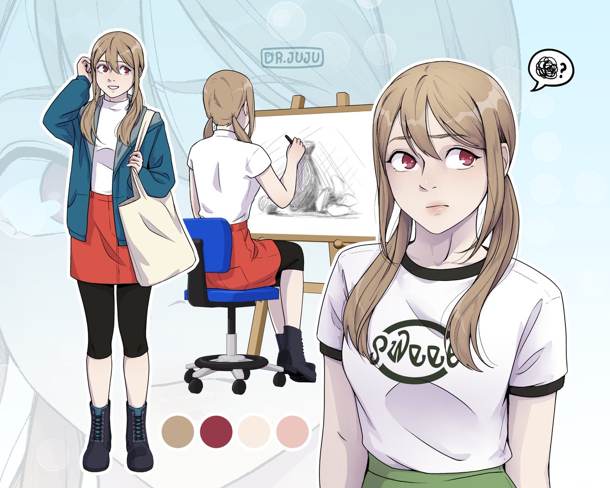 drjujuart's tweet image. LADIES AND GENTLEMEN! MY NEW OC:
SHIRIN! 🥰
#characterdesign #ocdesign #charactersheet