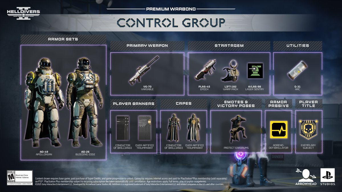 Control Group highlights include: Primary: VG-70 Variable - seven