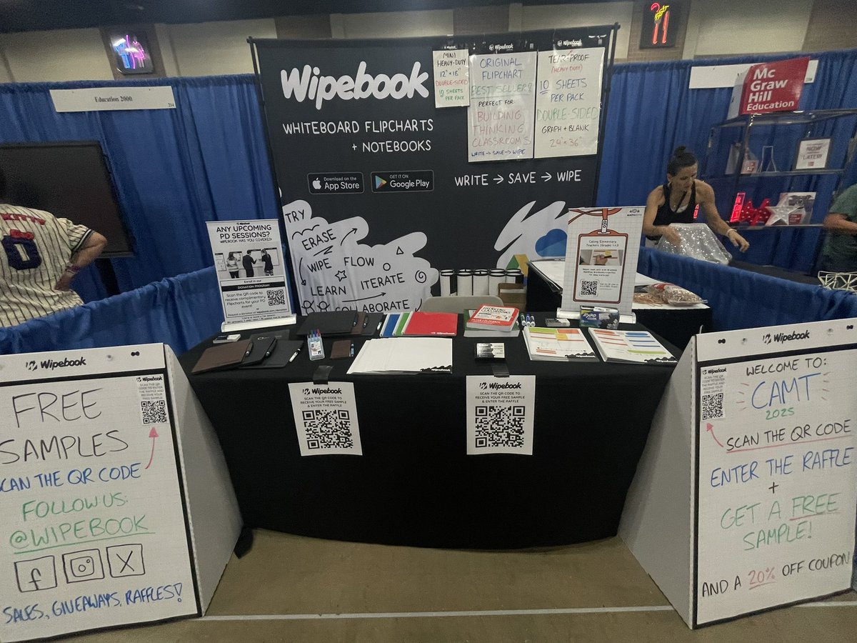 Wipebook's tweet image. Excited to be at @CAMT_TX!
Flipcharts and more waiting for you at booth 216!