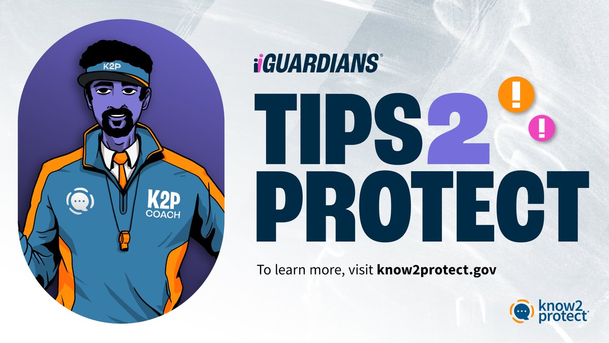 Know2Protect's tweet image. ☀️ Summer is here! Focus on your child's #OnlineSafety with these #Tips2Protect from #iGuardian Educator, Mr. Emmett: foster open conversations, get to know their online friends, discuss the apps they use. Visit dhs.gov/know2protect/c… to explore #K2P’s Top 10 Tips2Protect.