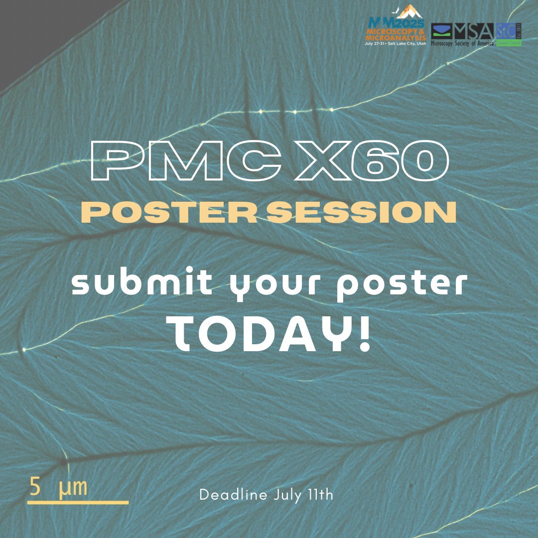 🖼️ Submit to the PMC x60 Image Contest – win free registration + your image featured all year!
📊 Submit to the Poster Session – share your work &amp; win awards!

📅 Deadline for both: July 11th
🔗Link: linktr.ee/msastc?utm_sou…