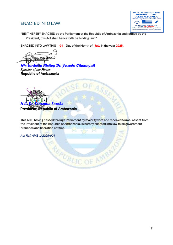 Republic of Ambazonia. House of Assembly tweet media