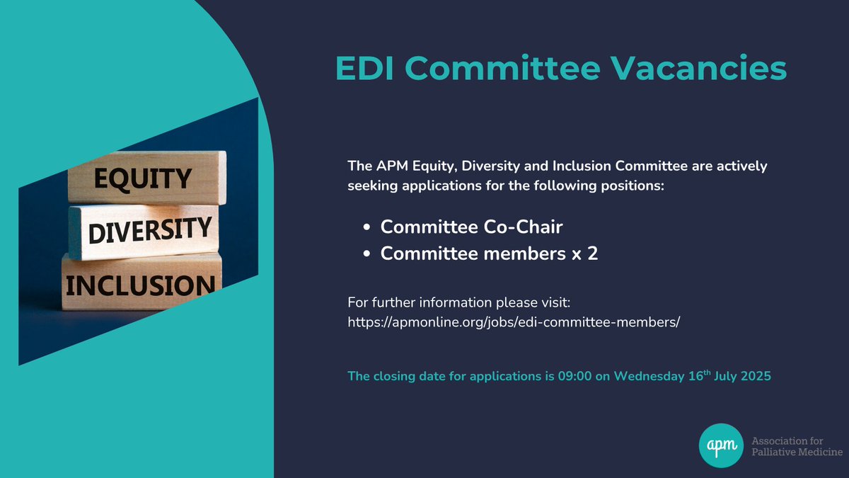 APMPostTweets's tweet image. ⏳ Last chance to apply!
Applications for the EDI Committee close soon. Don’t miss the opportunity to contribute to fostering equity, diversity, and inclusion in our community.
🕒Deadline: 16th July 2025
📍 Apply now: tinyurl.com/2a3bj86z
#EDI #Diversity #Inclusion