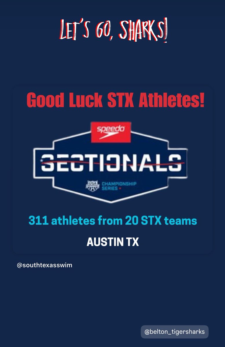the4fergusons's tweet photo. Let’s go, Tigersharks!

Christine, Jentry, Hannah, Sidney, and Rylan swimming this weekend!!! #sharks @LakeBeltonHS @BeltonISD https://t.co/UogkiWM7BU