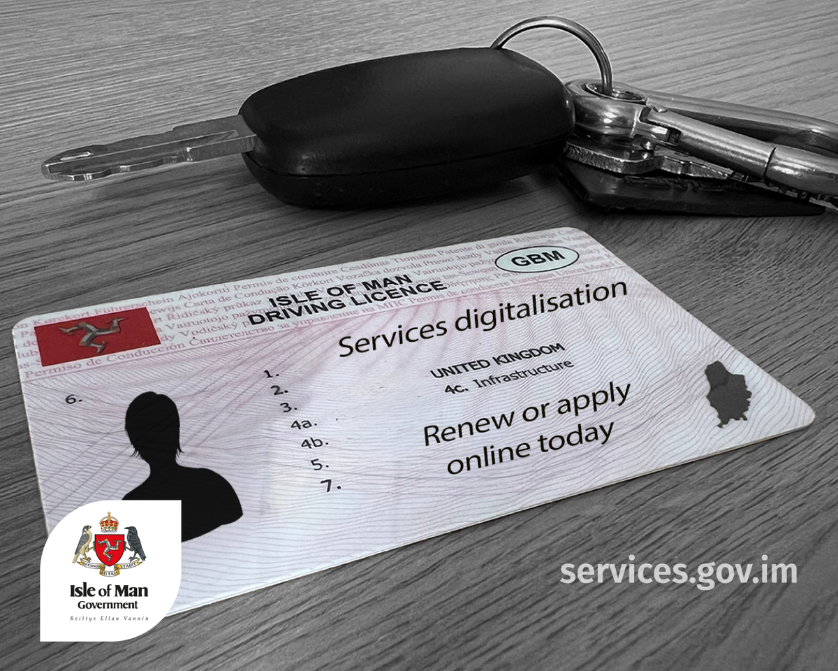 IOMGovernment's tweet image. You can now renew or apply for a duplicate driving licence through Online Services.
The changes represent the first step on a journey aimed at streamlining services through digitalisation.
services.gov.im/vehicles-drivi…