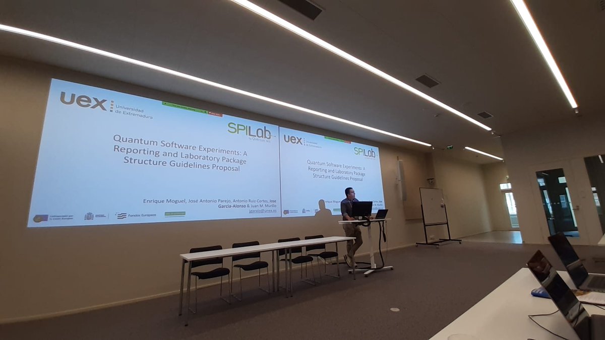 Busy day today at QSW25. I chaired a session, take part on a panel on teaching Quantum Computing to CS students and presented our paper on Reporting Guidelines and Lab Package for Quantum Software (a collaboration with Antonio Ruiz and Jose A Parejo from <a href="/ISAGroupSevilla/">ISA Group</a>) 😅
