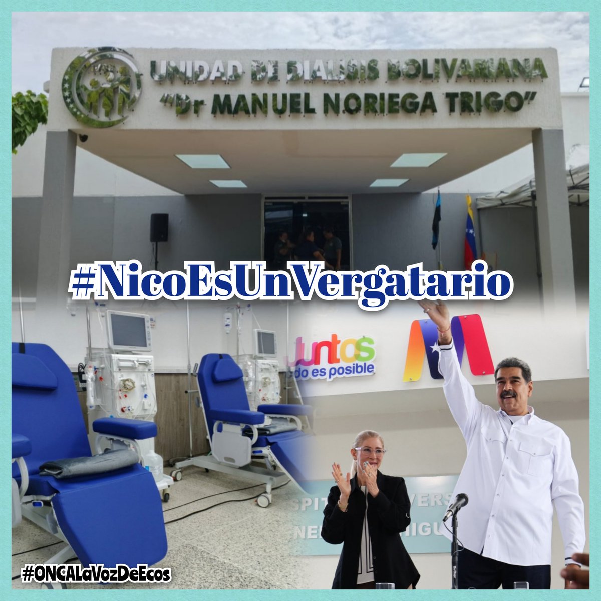 Emilse, La Paz (@fran_emilse) on Twitter photo ¡Venezuela avanza con salud y futuro! 🇻🇪 El Pdte. <a href="/NicolasMaduro/">Nicolás Maduro</a> inaugura el Hospital Universitario General de Higuerote, un centro tipo 3 que beneficiará a más de 9 mil mirandinos. ¡Un símbolo del modelo de salud del Siglo XXI!
#NicoEsUnVergatario
<a href="/UnleashDracarys/">Dracarys</a> <a href="/AnaGPinto1/">Ana G Pinto</a> ¡Venezuela avanza con salud y futuro! 🇻🇪 El Pdte. <a href="/NicolasMaduro/">Nicolás Maduro</a> inaugura el Hospital Universitario General de Higuerote, un centro tipo 3 que beneficiará a más de 9 mil mirandinos. ¡Un símbolo del modelo de salud del Siglo XXI!
#NicoEsUnVergatario
<a href="/UnleashDracarys/">Dracarys</a> <a href="/AnaGPinto1/">Ana G Pinto</a>