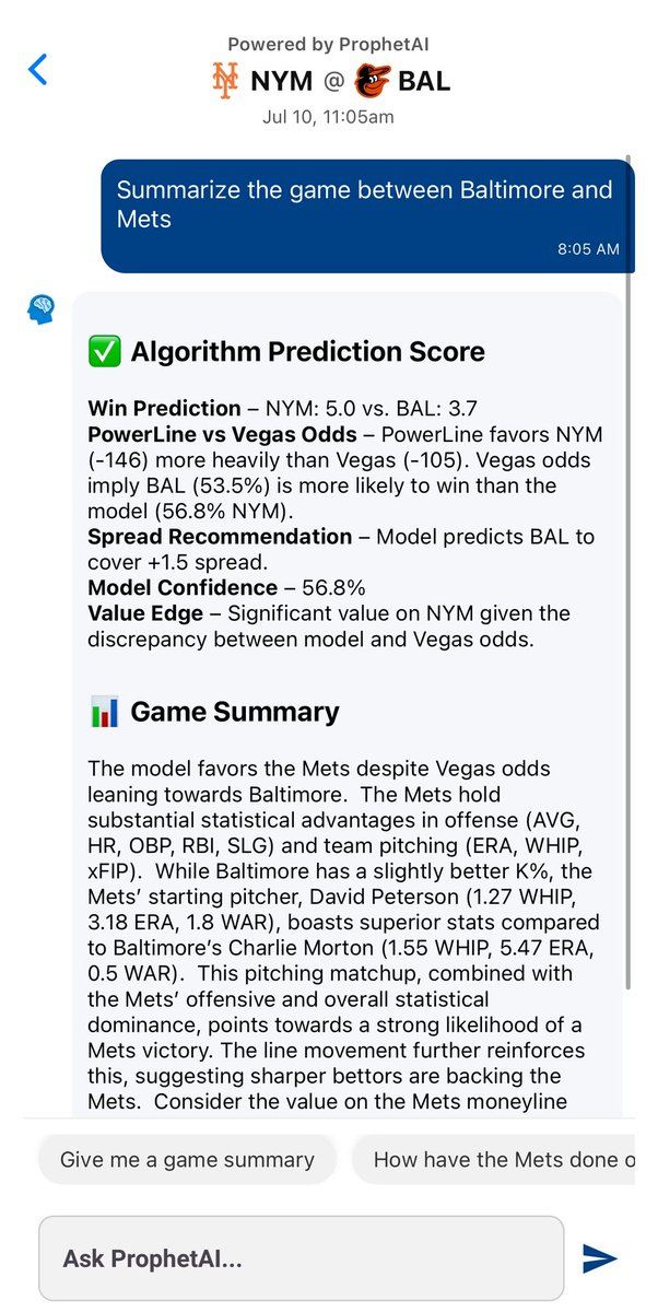 LineProphetLLC's tweet image. Get insights about anything!  #ProphetAI