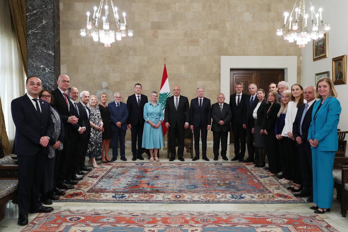 Sandra De Waele (@euamblebanon) on Twitter photo EU and Member State Ambassadors met President Aoun <a href="/LBpresidency/">Lebanese Presidency</a>. We reaffirmed our substantial ongoing support, including over $600 million in projects in conflict-affected areas. Reforms remain crucial for Lebanon’s recovery. EU and Member State Ambassadors met President Aoun <a href="/LBpresidency/">Lebanese Presidency</a>. We reaffirmed our substantial ongoing support, including over $600 million in projects in conflict-affected areas. Reforms remain crucial for Lebanon’s recovery.