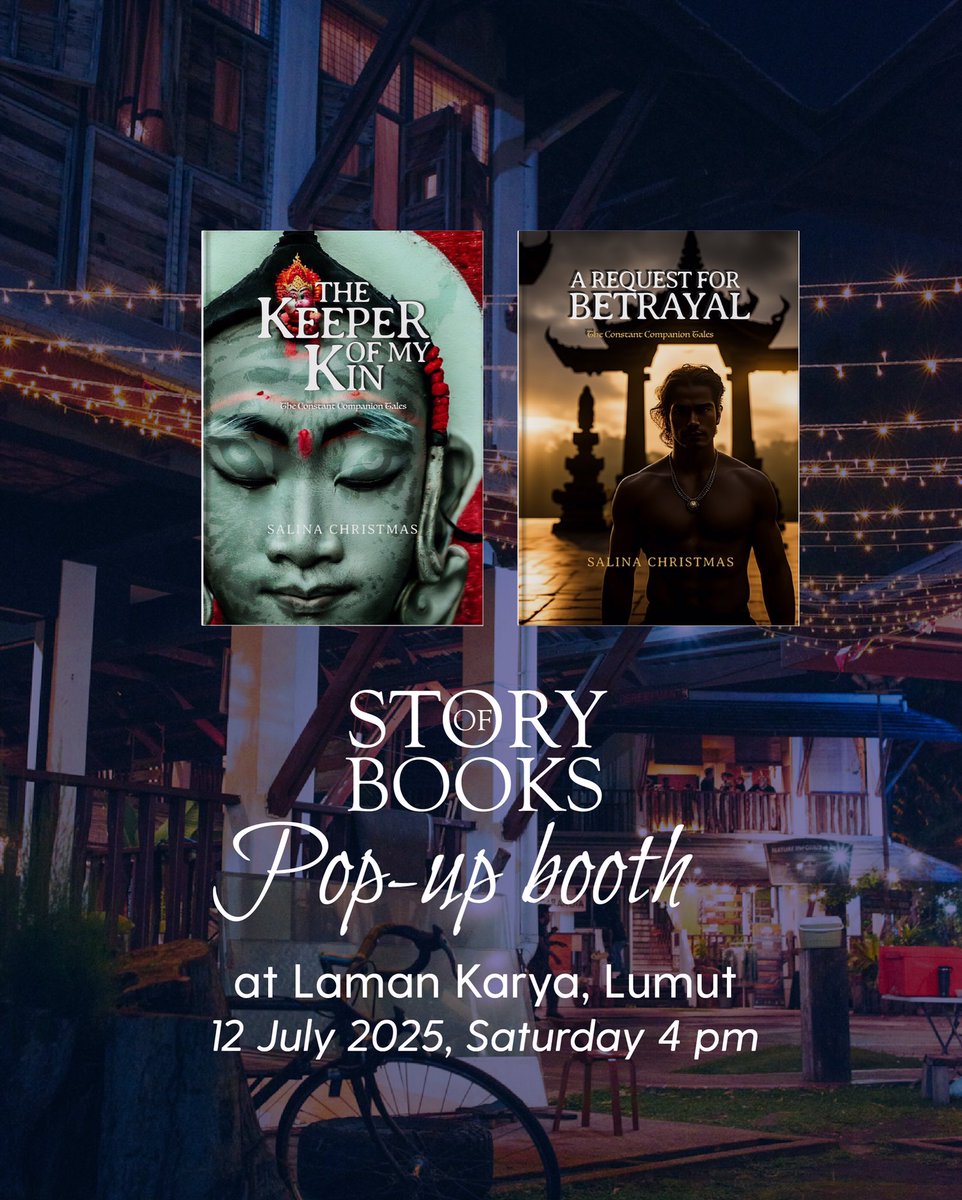 Don’t miss the <a href="/temanlelakii/">TEMAN LELAKI</a> gig at Laman Karya Lumut this Saturday. Come visit our pop-up booth and check out our books, The Keeper Of My Kin and A Request For Betrayal.  Venue: LAKAR, Lumut, Perak 
Date: Saturday 12 July 2025. Time: From 4 pm  

See you at Perak-on-the-sea 🏝