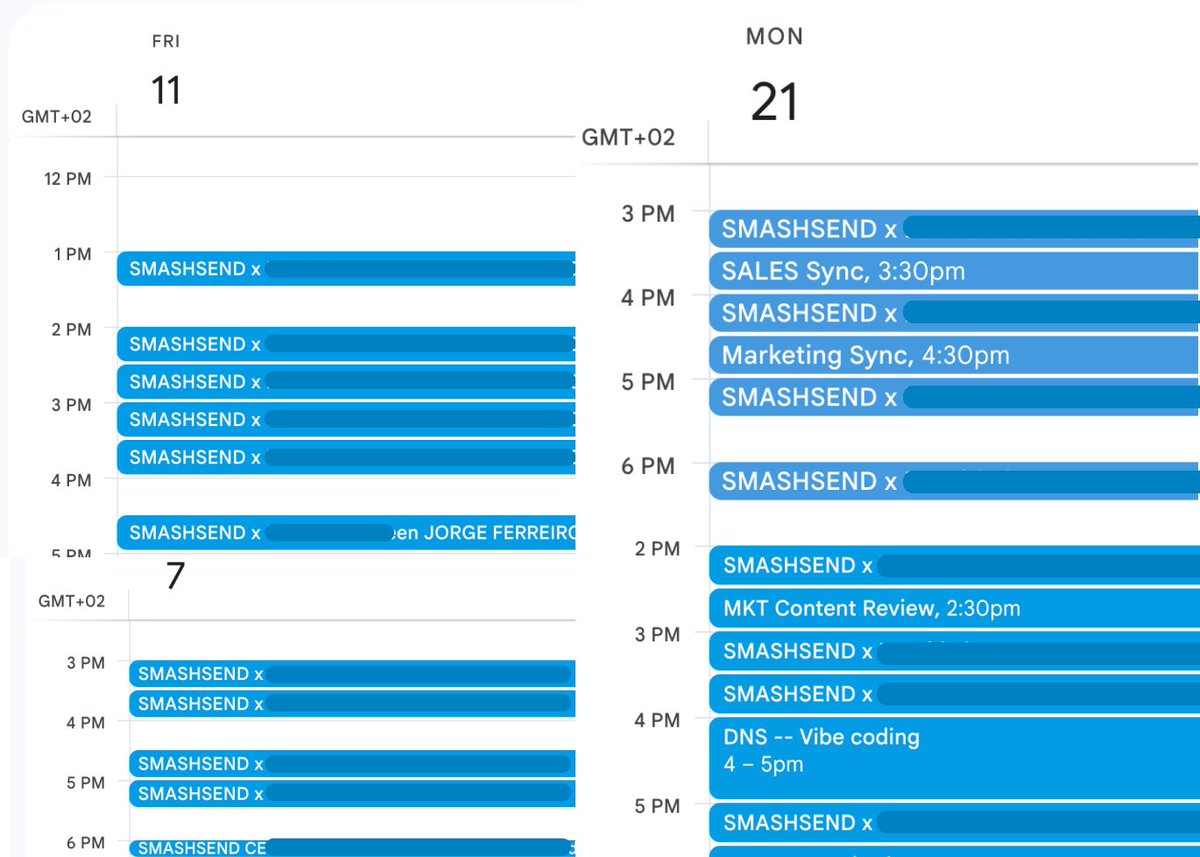 My boring B2B playbook got me 60+ sales calls last week and filled up my calendar

While 99% of founders try to "go viral" to grow their business...

I focus on webinars, masterminds &amp; email marketing

If your only goal is "going viral", it's time to grow up!