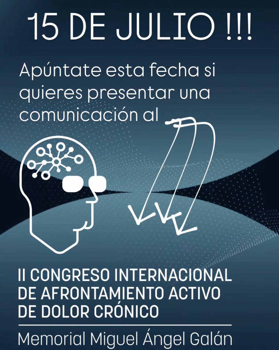 Presentas una comunicación al II Congreso Internacional de Afrontamiento Activo del Dolor Crónico de Valladolid?!?! 

A partir del 15 de julio podrás hacerlo.

Ya puedes consultar las bases: cpfcyl.com/contenidos/1/c…

#CongresoDolorVA2025