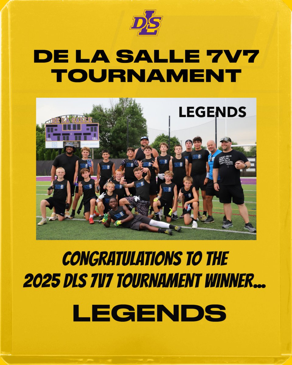 DLSPilots's tweet image. Congratulations to the Legends, winners of the De La Salle 7v7 Tournament!
Thank you to all 10 participating teams and coaches from around metro Detroit that came out to the campus of De La Salle and showcased their amazing talent!
#PilotPride