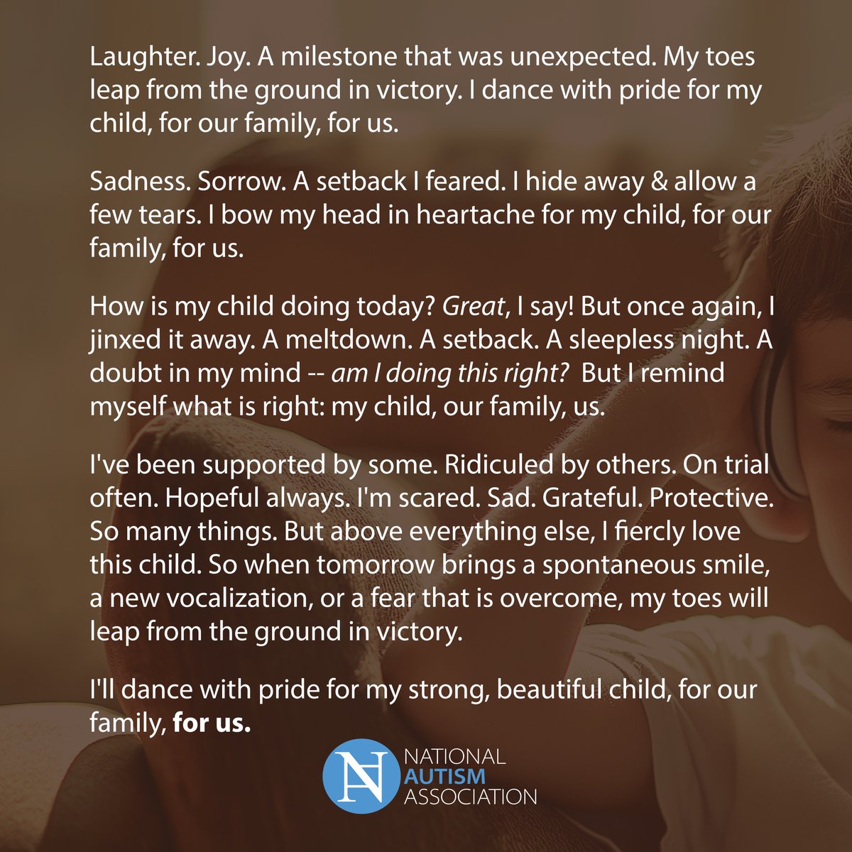 NationalAutism's tweet image. It's okay to cry. It's okay to dance. Keep going...
#autism
