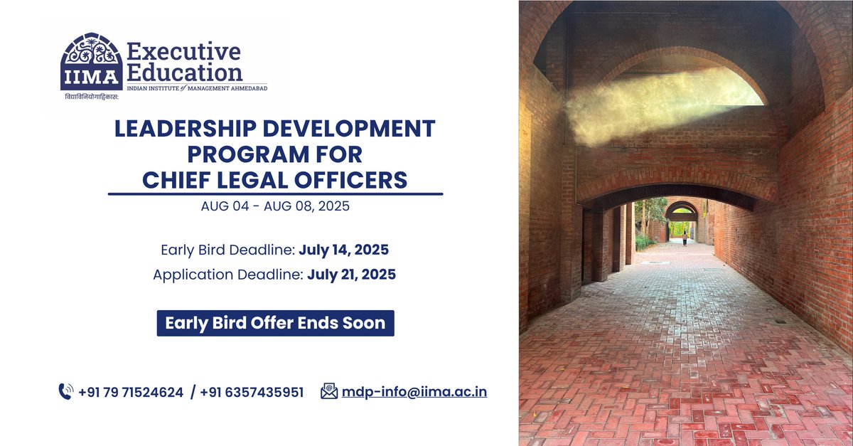 This is a focused, immersive experience designed for General Counsels, #CLOs, and senior #legalleaders who are managing more than law; they’re managing people, risk, policy, influence, and increasingly, strategy.
lnkd.in/dq8GAtcS
#LegalLeadership