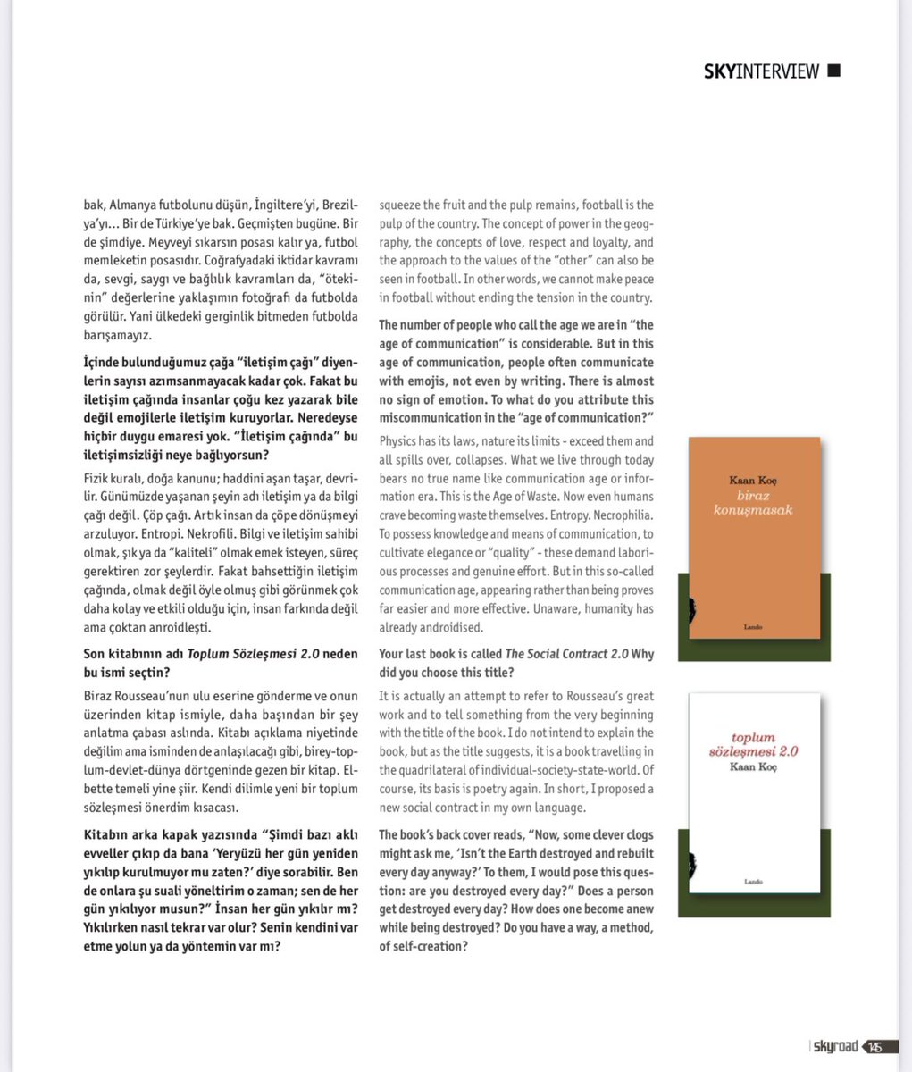 Benimle bir söyleşi: Ali Mert Alan, <a href="/skyroaddergi/">Skyroad</a> ‘nin yeni sayısı için benimle bir söyleşi yaptı. Yolu havaalanından geçenler okuyabilir… Tamamı dergide.