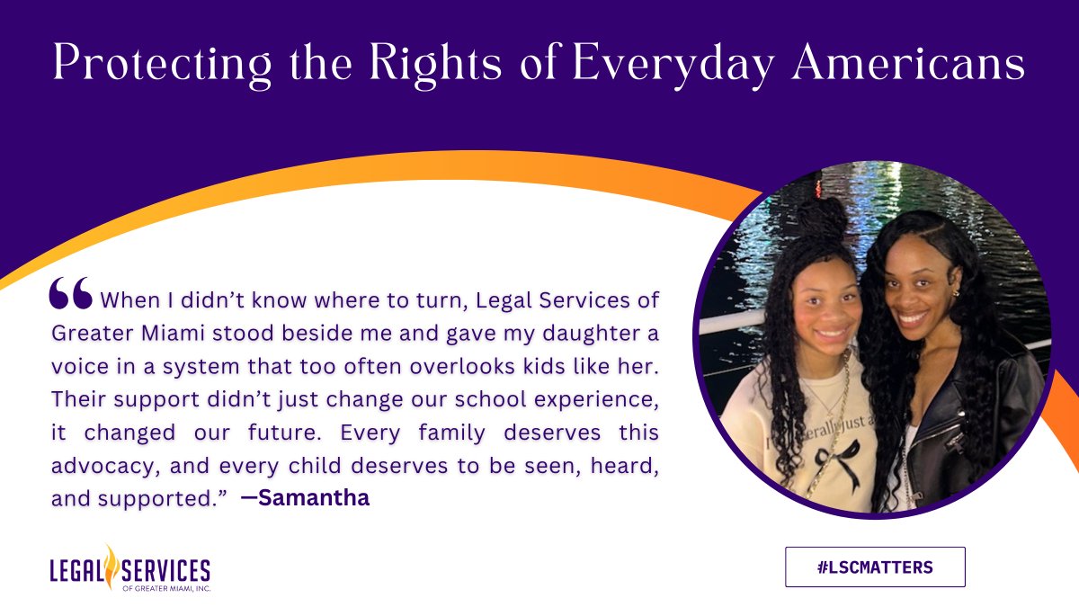 _LSGMI_'s tweet image. Legal services organizations are essential for families navigating impossible situations – especially when schools fail to meet their legal obligations.
When Samantha’s daughter was failing every class, even with a 504 Plan in place, Samantha knew something wasn’t right. But…
