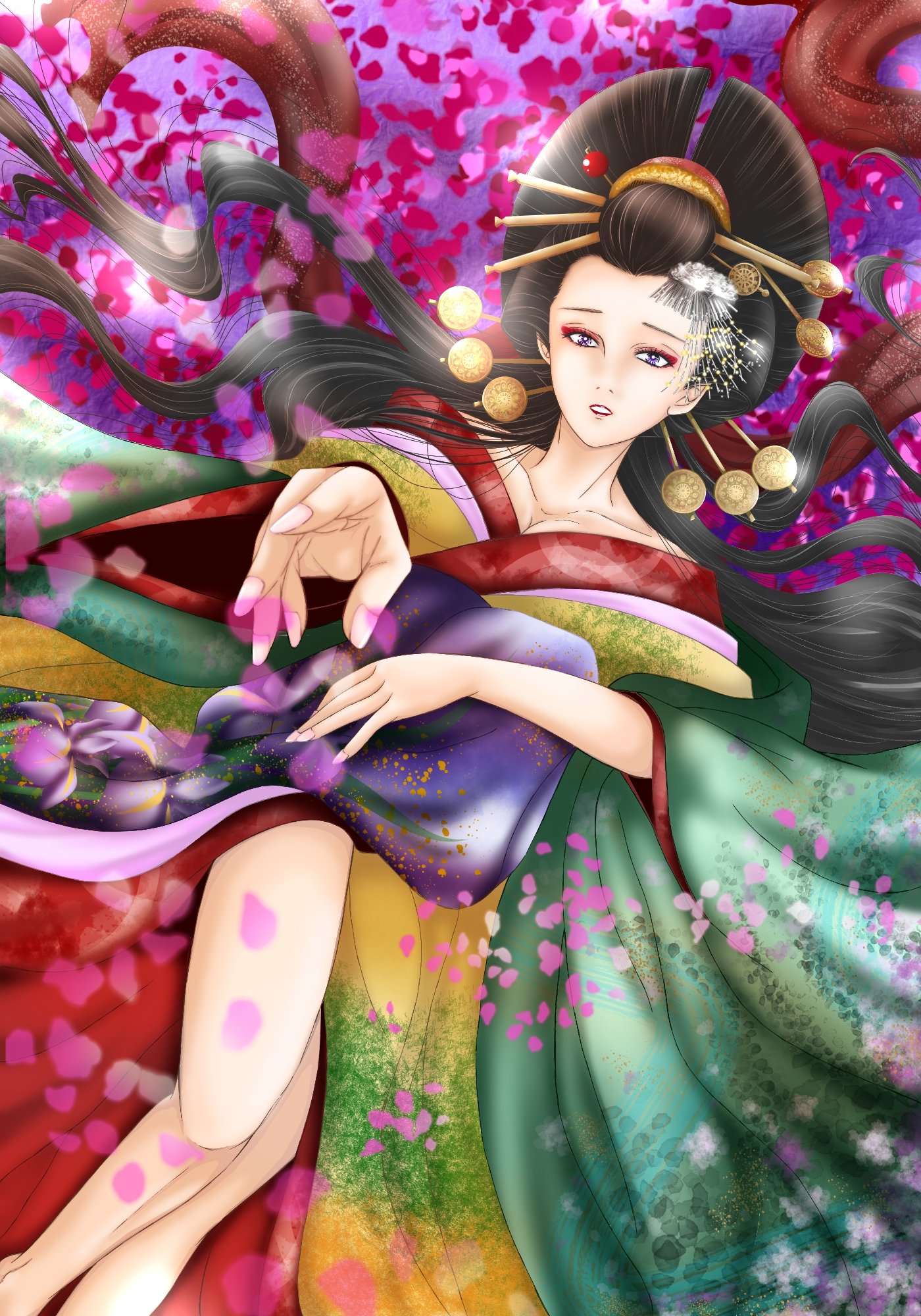 手描きイラスト✢創作水彩原画『キョンシー』 キョンシー】手描きイラスト 原画 ポストカードサイズ - メルカリ