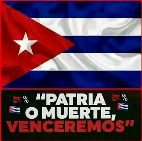Natacha (@natacha962) on Twitter photo Patria o Muerte Venceremos. #CubaEstáFirme #ClaridadTunera <a href="/AlexRodSuarez69/">Alexandra Rodríguez Suarez</a> <a href="/BrunoRguezP/">Bruno Rodríguez P</a> <a href="/Giro5O/">Giraldo Martín Lazo</a> <a href="/cafemartiano/">❤️Café Martiano 🇨🇺</a> <a href="/Colibr76018428/">Colibrí</a> <a href="/GHNordelo5/">Gerardo Hdez. Nordelo</a> <a href="/Giro5O/">Giraldo Martín Lazo</a> <a href="/E_RdgzDavila/">Eduardo Rodríguez Dávila</a> Patria o Muerte Venceremos. #CubaEstáFirme #ClaridadTunera <a href="/AlexRodSuarez69/">Alexandra Rodríguez Suarez</a> <a href="/BrunoRguezP/">Bruno Rodríguez P</a> <a href="/Giro5O/">Giraldo Martín Lazo</a> <a href="/cafemartiano/">❤️Café Martiano 🇨🇺</a> <a href="/Colibr76018428/">Colibrí</a> <a href="/GHNordelo5/">Gerardo Hdez. Nordelo</a> <a href="/Giro5O/">Giraldo Martín Lazo</a> <a href="/E_RdgzDavila/">Eduardo Rodríguez Dávila</a>
