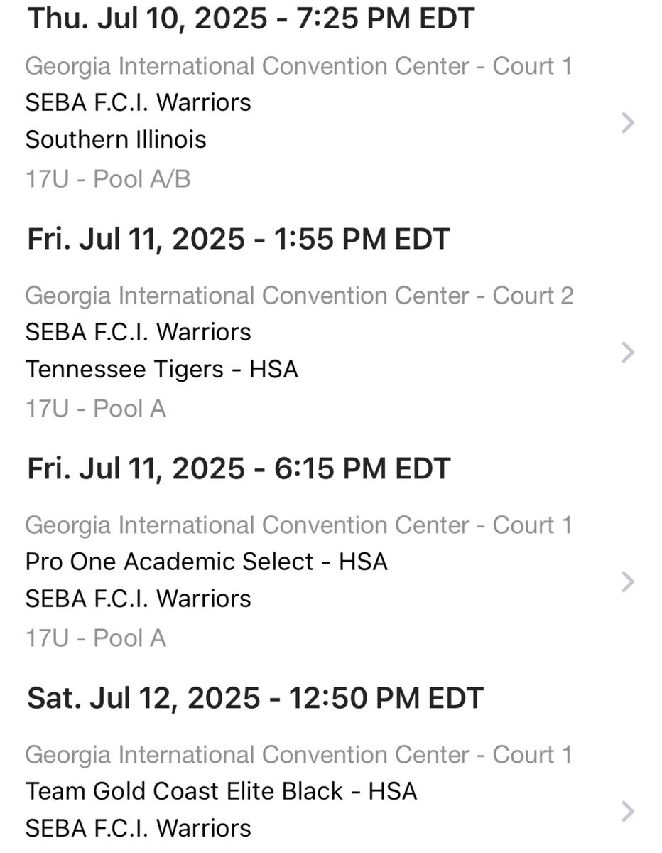 SEBA Atlanta (@sebaroundball) on Twitter photo 17u SEBA Warriors in action this weekend at <a href="/hoopseen/">HoopSeen</a> Best Of The South.
๐GA International Convention Center
โฌ๏ธ Schedule (Pool A)
<a href="/tatumholmes_11/">Tatum Holmes</a>
<a href="/TonyLoPresti10/">Anthony (Tony) LoPresti</a>
<a href="/wyatt_thomason3/">Wyatt Thomason</a>
<a href="/BrooksThrasher/">Brooks Thrasher</a>
<a href="/Christian1coop/">Christian Cooper</a>
<a href="/AndersonBarnes_/">Anderson Barnes</a>
<a href="/WillGriffis_26/">Will Griffis</a>
โ28 <a href="/DomLoPresti1/">Dominic LoPresti</a> 17u SEBA Warriors in action this weekend at <a href="/hoopseen/">HoopSeen</a> Best Of The South.
๐GA International Convention Center
โฌ๏ธ Schedule (Pool A)
<a href="/tatumholmes_11/">Tatum Holmes</a>
<a href="/TonyLoPresti10/">Anthony (Tony) LoPresti</a>
<a href="/wyatt_thomason3/">Wyatt Thomason</a>
<a href="/BrooksThrasher/">Brooks Thrasher</a>
<a href="/Christian1coop/">Christian Cooper</a>
<a href="/AndersonBarnes_/">Anderson Barnes</a>
<a href="/WillGriffis_26/">Will Griffis</a>
โ28 <a href="/DomLoPresti1/">Dominic LoPresti</a>
