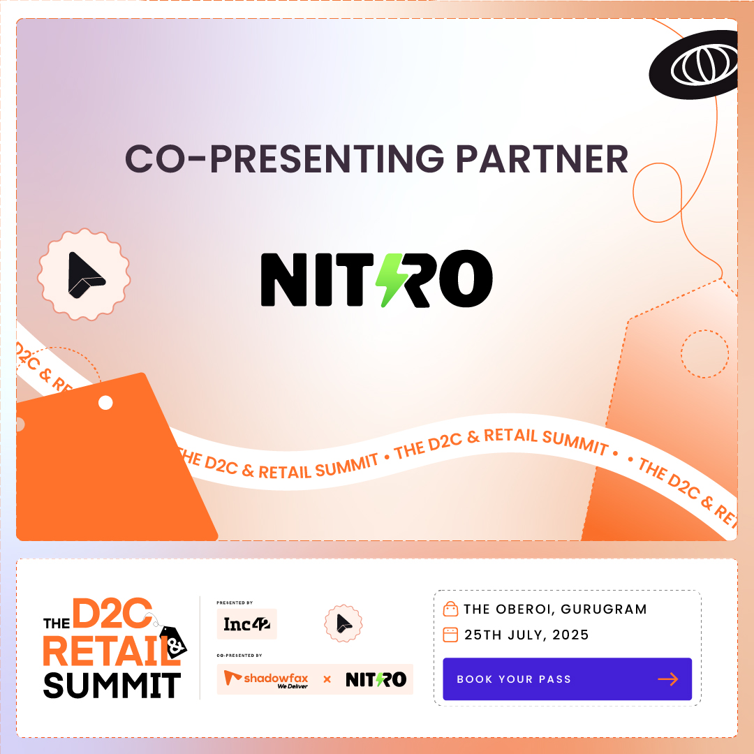 🎉Announcement! 🎉

We are excited to welcome NITRO as our Co-Presenting Partner for #TheD2CRetailSummit2025 happening on 25th July at The Oberoi, Gurugram! 🚀

Join 300 handpicked D2C &amp; Retail founders, CXOs, investors, and enablers to decode the rise of New Commerce — where