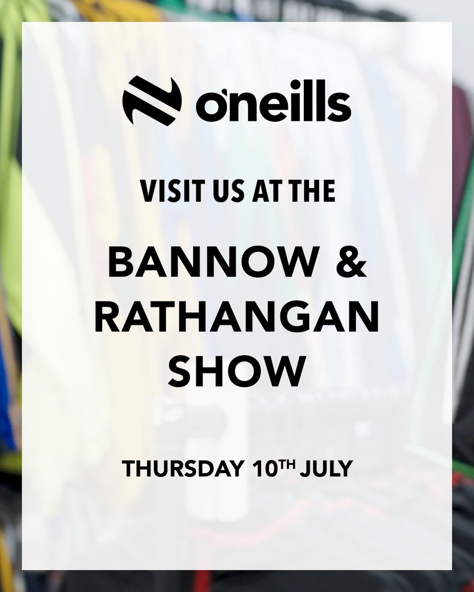 ONeills1918's tweet image. The @BannowRShow is now on!
Visit us and shop our selection of tees, tracksuit bottoms, half-zips, and much more all reduced in both kids and adults’ sizes 🤩
📍 Killag, Co. Wexford