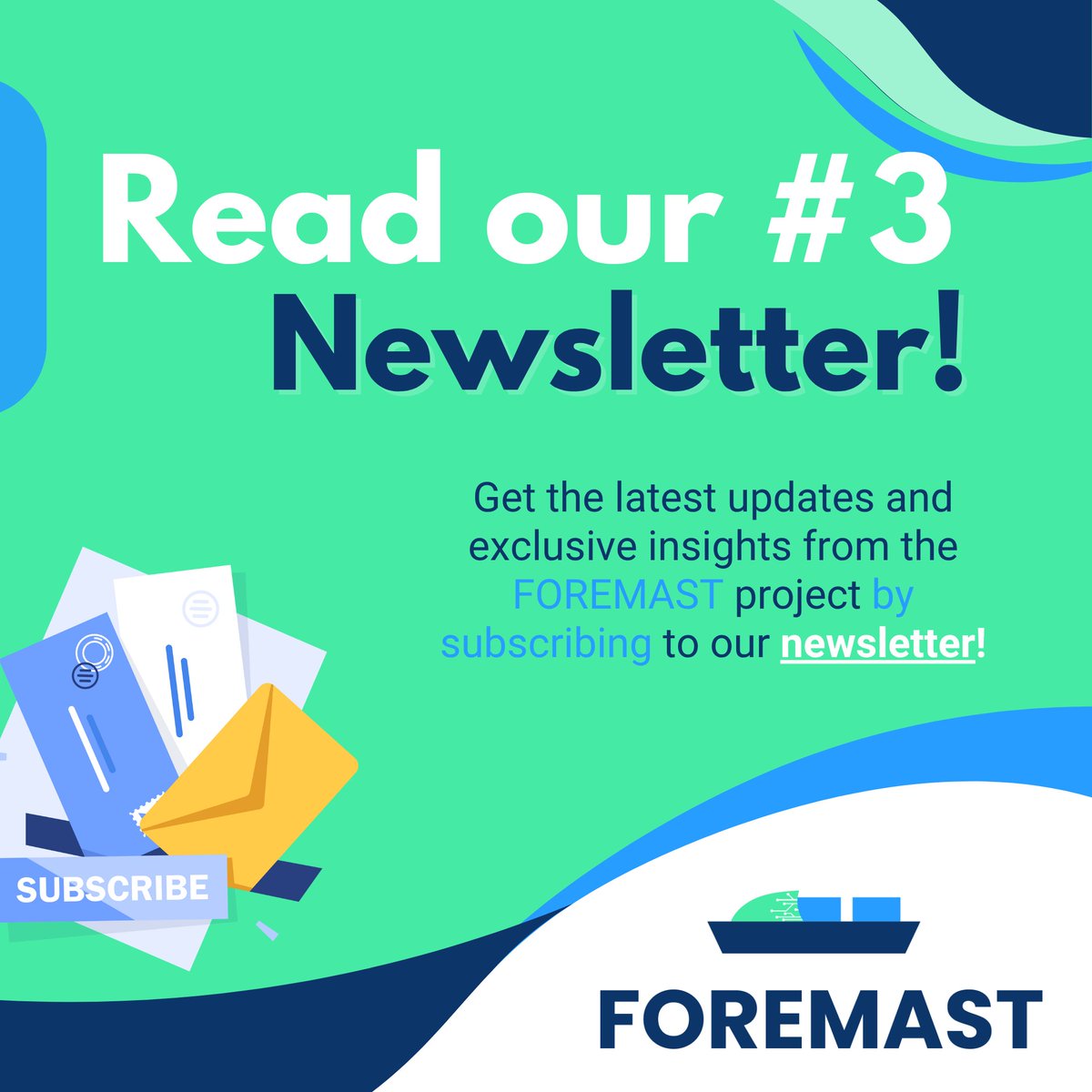 🚨FOREMAST Newsletter – Edition #3 is here! 

Curious to know how FOREMAST is contributing to a cleaner, smarter transport future? Don’t miss out

🔗 Subscribe here: eepurl.com/iSozAQ

Already subscribed? 📬 Check your inbox