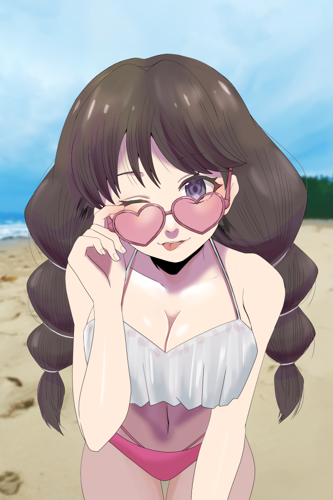 水着めぐちゃん。暑すぎて全然動けないんですけど、仕事とか学校で外で動いてる方達マジすごい。尊敬リスペクト。