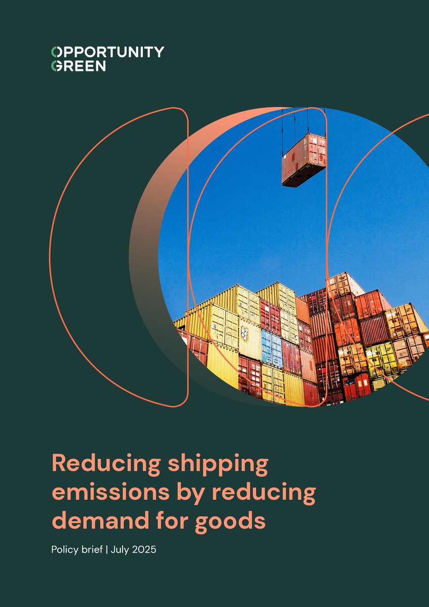 🌍NEW REPORT: Reducing shipping emissions by reducing demand

In 2023, shipping electrical machinery alone emitted 12m tonnes CO₂e – equal to 2 years’ of NYC–London flights.

Explore how circular economy and trade policy can cut demand and emissions.

📥 bit.ly/3TwkCRJ