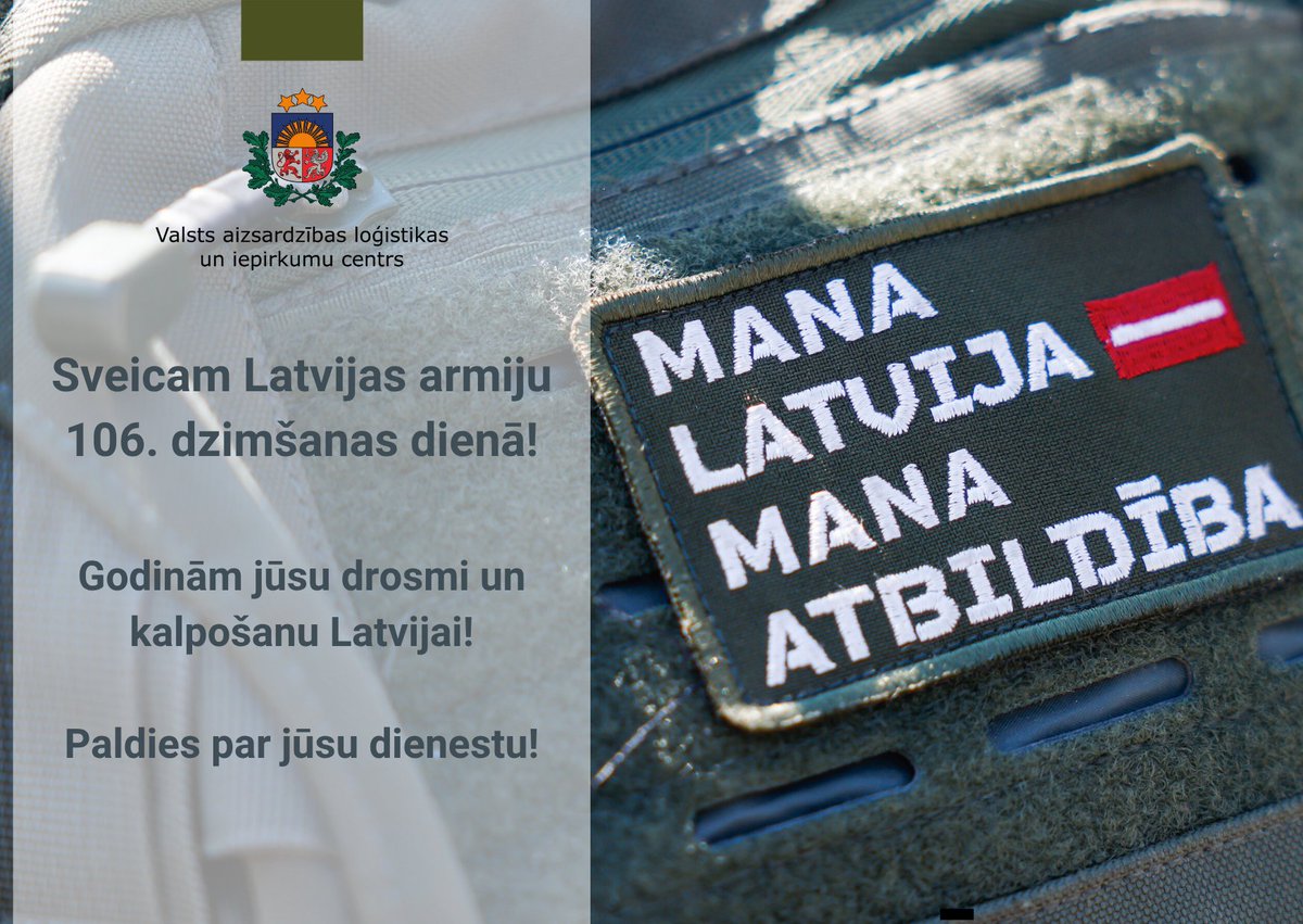 VALIC_LV's tweet image. Sveicam @Latvijas_armija  106. gadadienā!