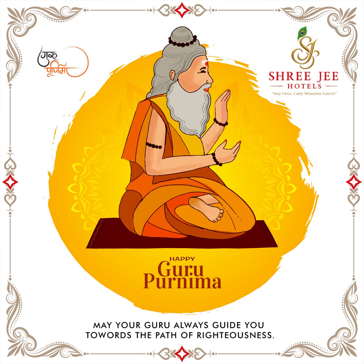 ShreeJee_Hotels's tweet image. 🌕🙏 Happy Guru Purnima from Shree Jee Hotels, Vrindavan! 🙏🌕

On this sacred day, we pay heartfelt tribute to all Gurus and spiritual guides who light the path of knowledge, peace, and devotion.

#GuruPurnima #GuruPurnima2025 #ShreeJeeHotels #VrindavanDiaries #DivineVrindavan