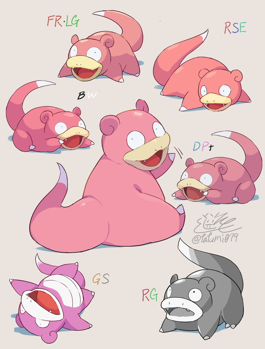 tatumi079sub's tweet image. みなさんはどの世代のヤドンが好きですか?
Which generation of Slow Poke is your favorite?
#ポケモンイラスト #ポケモン