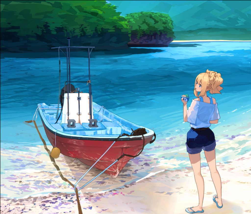 「夏だ!! #画像だけで夏を感じさせる選手権」|ごちわ/ gochiwaのイラスト