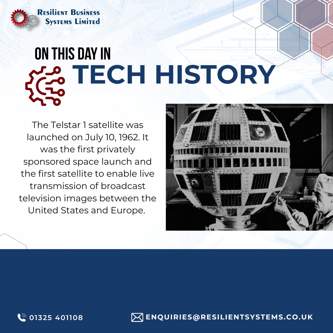 Resilient Business Systems Ltd (@resilientsystem) on Twitter photo That's no moon... It's also not the Death Star! On 10th July 1962, the Telstar 1 satellite was launched.
#technews #technology #itcompany #darlington #itsupport #teesside #yorkshire  #businessgrowth #businesstech #itsolutions #informationsecurity #datasecurity #cybersecurity That's no moon... It's also not the Death Star! On 10th July 1962, the Telstar 1 satellite was launched.
#technews #technology #itcompany #darlington #itsupport #teesside #yorkshire  #businessgrowth #businesstech #itsolutions #informationsecurity #datasecurity #cybersecurity