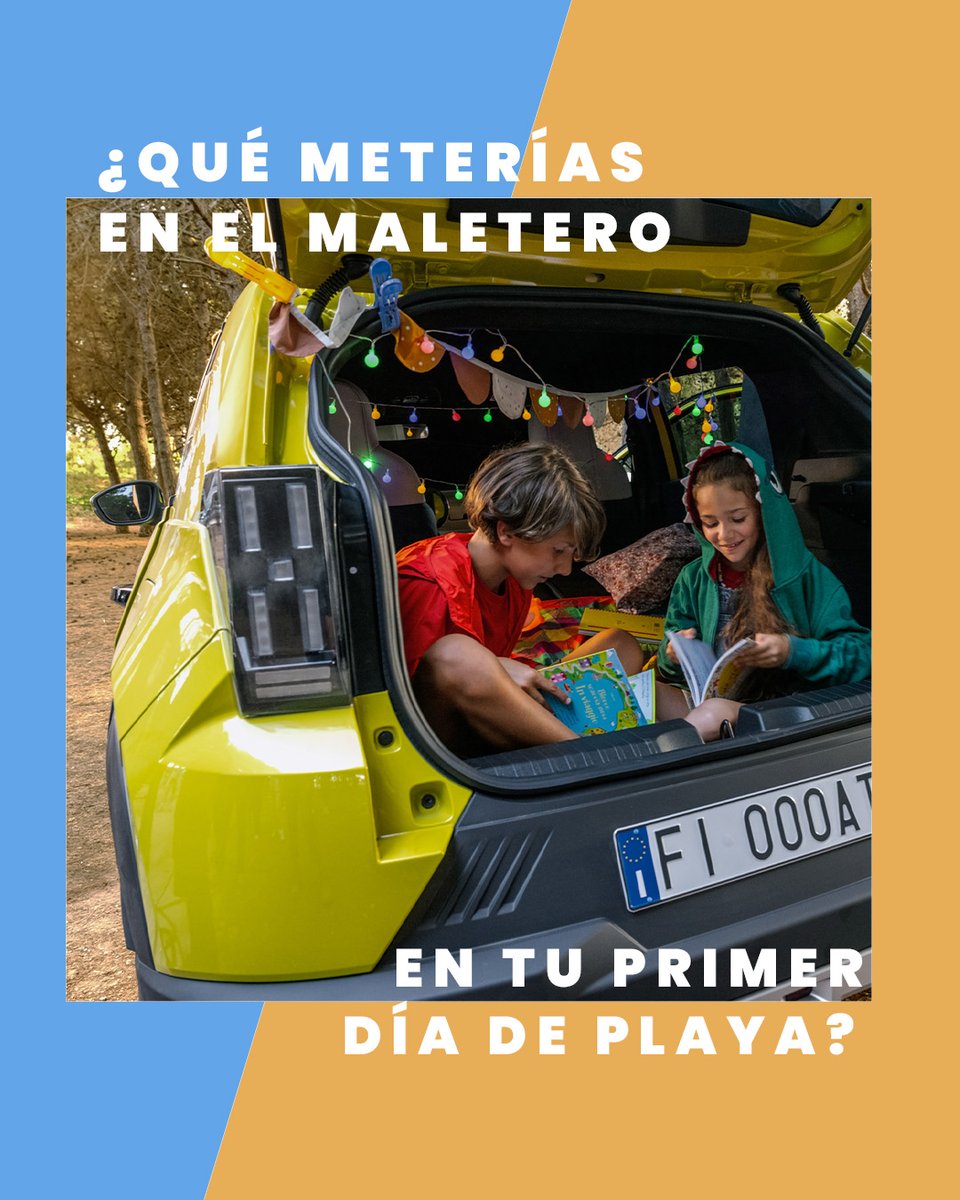☀️Sol, arena, playa… 
Llevamos todo el año esperando ese momento, pero para que el plan sea perfecto necesitas algo más. 
Un maletero grande.🐼 Grande Panda. 🚗 
¿Qué meterías en el maletero en tu primer día de playa?
#Fiat #GrandePanda
bit.ly/46owBIv