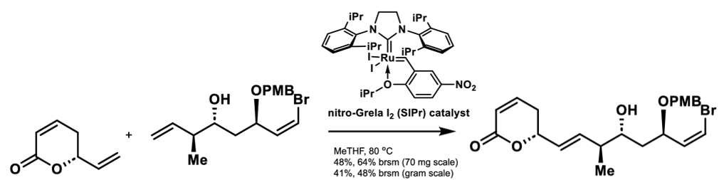 Olefin_Metathesis (@olef_metathesis) on Twitter photo Concise Synthesis of Fostriecin featuring a critical cross-metathesis step enabled by Nitro Grela I₂ SIPr catalysts (<a href="/hanzyduzit/">Hans Renata</a>) (<a href="/RiceUniversity/">Rice University</a>) (<a href="/RiceChemistry/">Rice University Chemistry Department</a>) (<a href="/J_A_C_S/">J. Am. Chem. Soc.</a>) pubs.acs.org/doi/10.1021/ja… Concise Synthesis of Fostriecin featuring a critical cross-metathesis step enabled by Nitro Grela I₂ SIPr catalysts (<a href="/hanzyduzit/">Hans Renata</a>) (<a href="/RiceUniversity/">Rice University</a>) (<a href="/RiceChemistry/">Rice University Chemistry Department</a>) (<a href="/J_A_C_S/">J. Am. Chem. Soc.</a>) pubs.acs.org/doi/10.1021/ja…