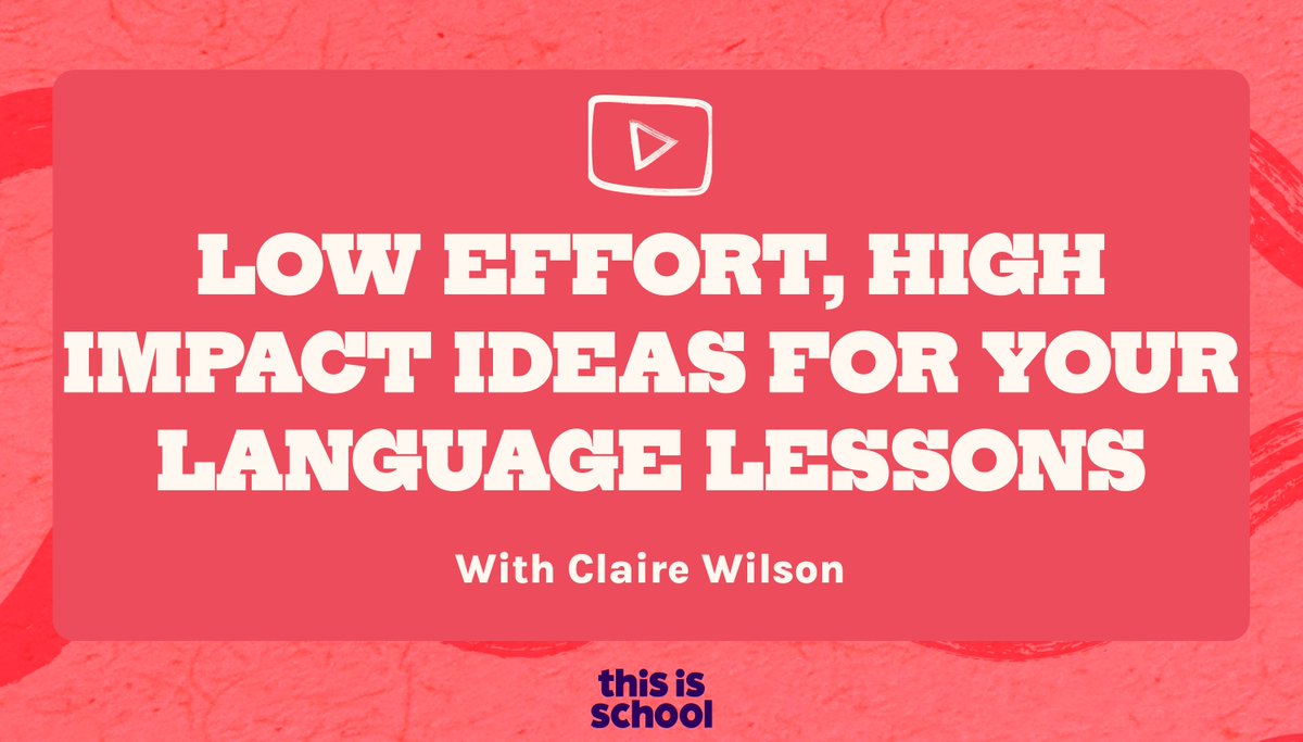 thisis_school's tweet image. What are your high-impact but low-effort ideas for language lessons? If you're still in school and struggling for inspo, you need this webinar recording from @LeoLanguages - jam packed with ideas you can pull out of the bag at a moment's notice! 🔮
zurl.co/ejpzR