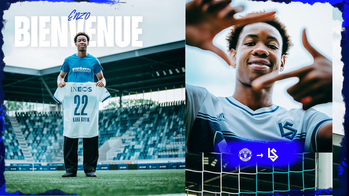 ✍🏾🆕 𝗕𝗶𝗲𝗻𝘃𝗲𝗻𝘂𝗲 𝗘𝗻𝘇𝗼 💙

🇫🇷 En provenance de <a href="/ManUtd/">Manchester United</a>, 𝐄𝐧𝐳𝐨 𝐊𝐚𝐧𝐚 𝐁𝐢𝐲𝐢𝐤 rejoint le FC Lausanne-Sport en prêt pour cette saison. 

L’attaquant de 18 ans portera le numéro 2️⃣2️⃣.

🔗 bit.ly/3IAgMVf

#allezlausanne #bienvenuenzo