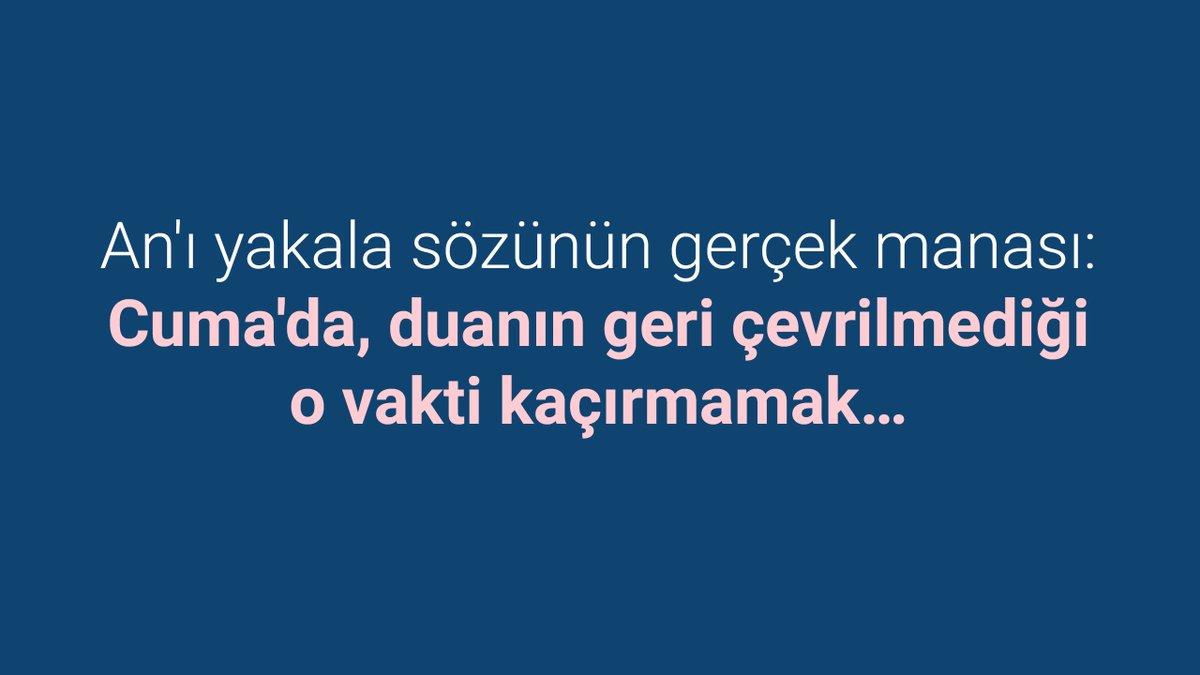 Ebû Hüreyre'den nakledildiğine göre, Allah Resûlü (sav) cuma gününden bahsetti ve şöyle buyurdu:

“Onda öyle bir an vardır ki, şayet bir Müslüman kul namaz kılarken o âna rastlar da Allah'tan bir şey isterse, (Allah) ona dilediğini mutlaka verir.”

#Hadis | Müslim, Cum'a, 13