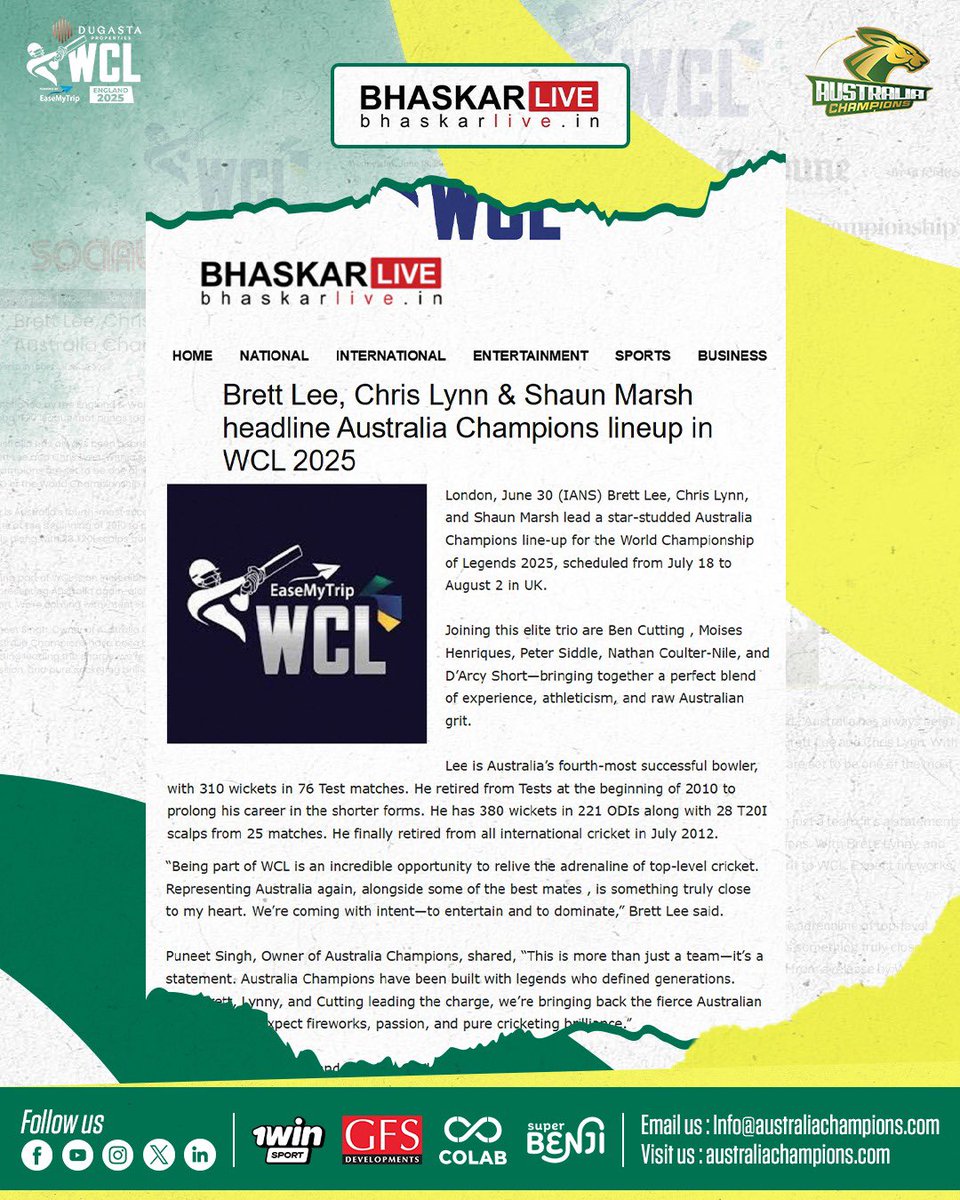 AustraliaChamps's tweet photo. Everyone’s talking. 🗞️🔥

@amarxeon #WCL2025 #WCLSeason2 #WorldChampionshipoflegends #Championsbackagain #Aussies #AustralianChampions #WCL https://t.co/UYk9MTnH0V