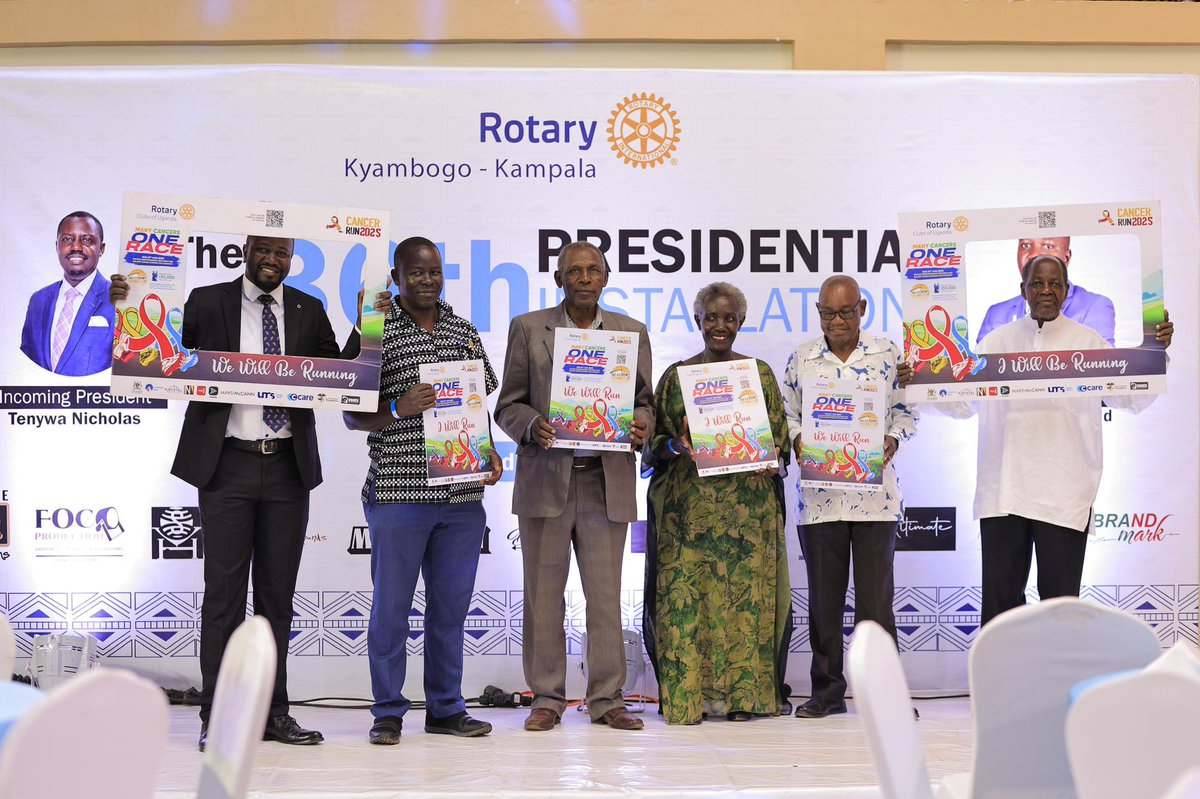 We are set of the #CancerRunUg25 happening on 31st August 2025, are you ?
Well you could support the cause by taping the links; 
To donate : donate.rotaryugandacancer.org
To register : register.rotaryugandacancer.org
Together we can make a difference in the fight against cancer.