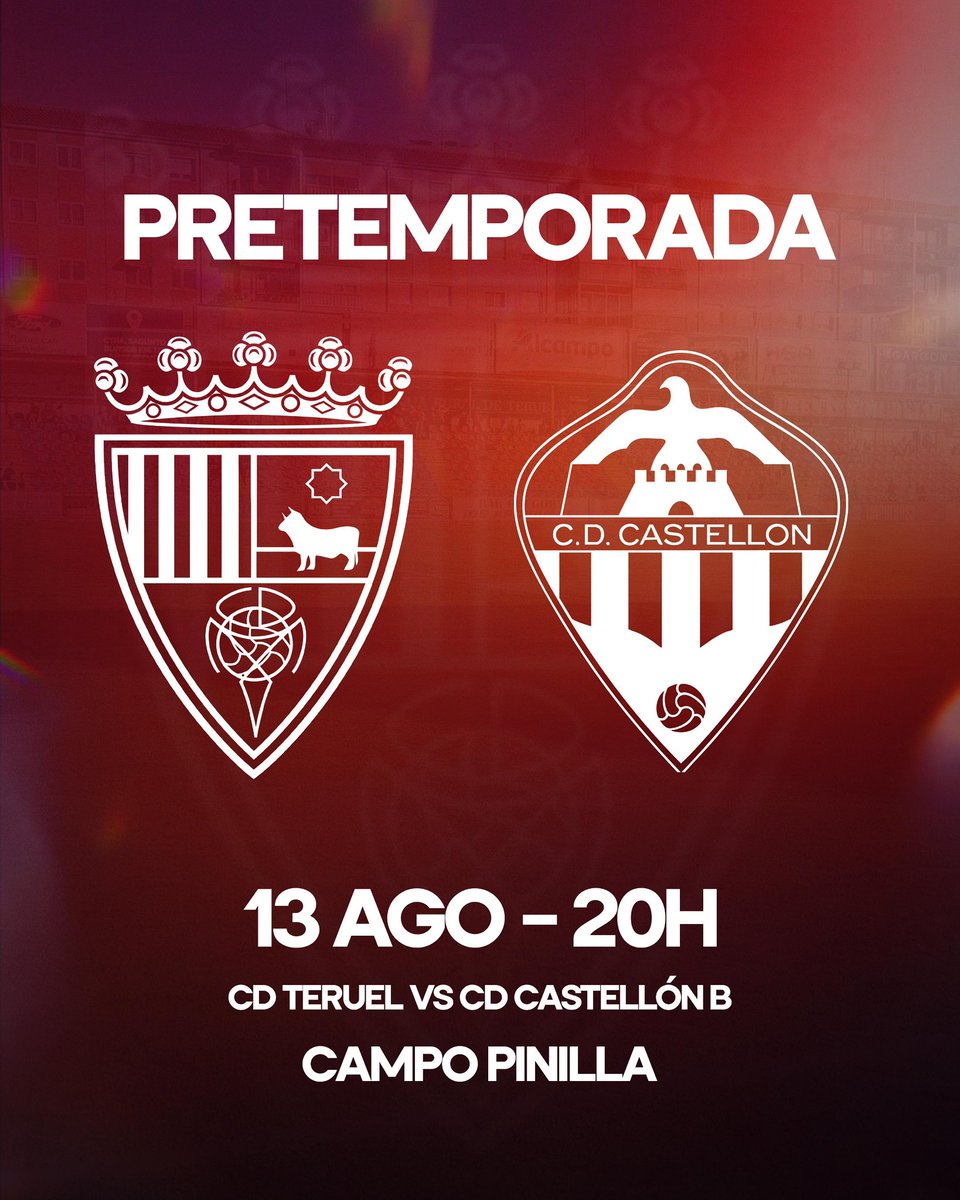 🏟️ ¡Otro partidazo de pretemporada en Pinilla! ¡Amistoso confirmado contra @cdcs_academy!

🗓️13 de agosto
🕢 20H
📍Pinilla

#yaestamosaquí #pretemporada #cdcastellon