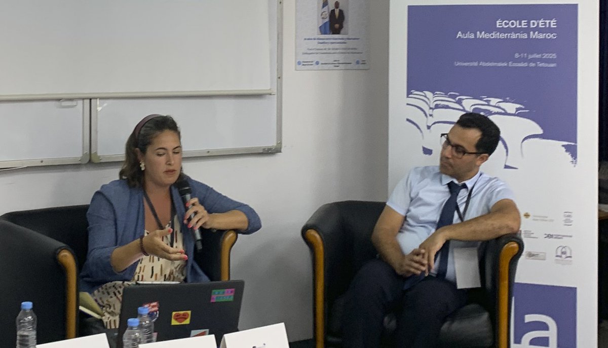 <a href="/FeliuLaura/">Laura Feliu</a> <a href="/UABBarcelona/">Universitat Autònoma de Barcelona</a> <a href="/UniBarcelona/">Universitat de Barcelona</a> <a href="/GAubarell/">Gemma Aubarell Solduga</a> Políticas migratorias, fronteras y perspectiva de género, temas abordados ayer en la Escuela de Verano #AulaMed que tiene lugar en Tetuán. 

Con docentes marroquíes y españoles, como <a href="/sonia_parella/">sonia parella rubio</a>, <a href="/faustiniluisa/">Luisa Faustini</a> o Fatima Larouz (<a href="/umi_meknes/">Université Moulay Ismail</a>) o Youssef El Hamdouni(<a href="/UAEofficiel/">Université Abdelmalek Essaadi Officiel</a>)